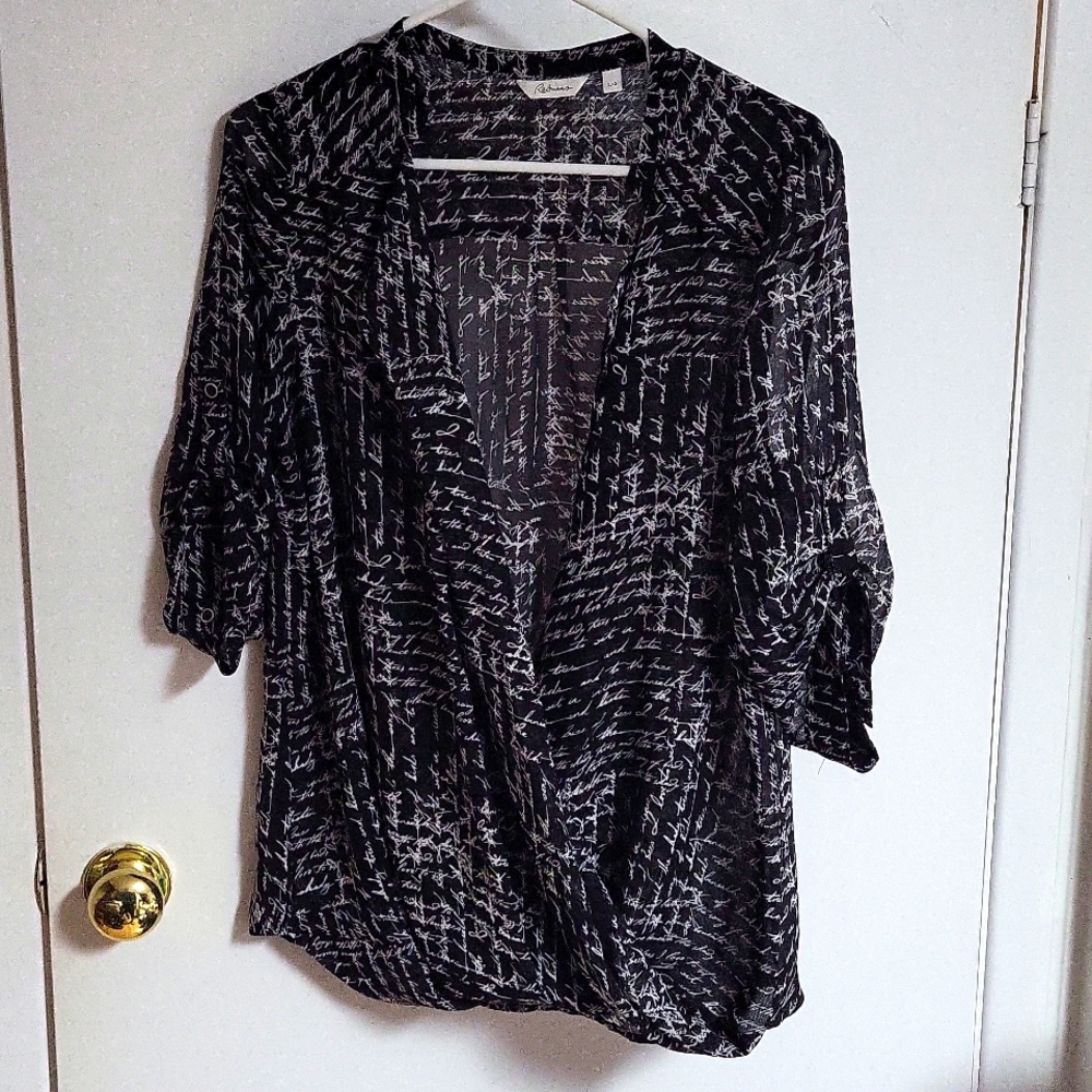 Reitman's Women's Black letter printed top dress,US L size,pre-owned.